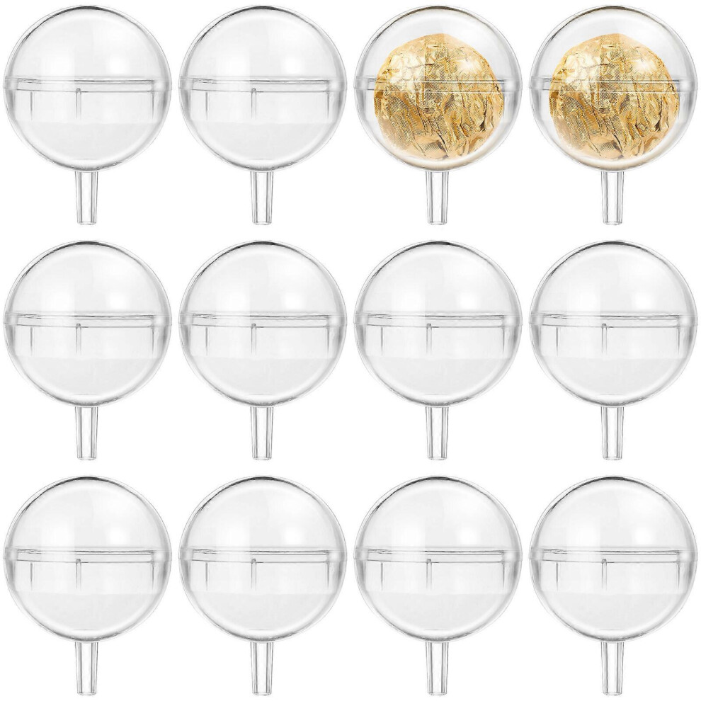 Kricely (As Show, One Size) 100Pcs Acrylic Chocolate Holder Candy Packaging Balls Diy Bouquet Accessories