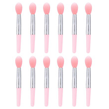 (As show, One size) 12pcs Silicone Lip Brushes Makeup Lipstick Brushes Applicator Cosmetic Brush Set