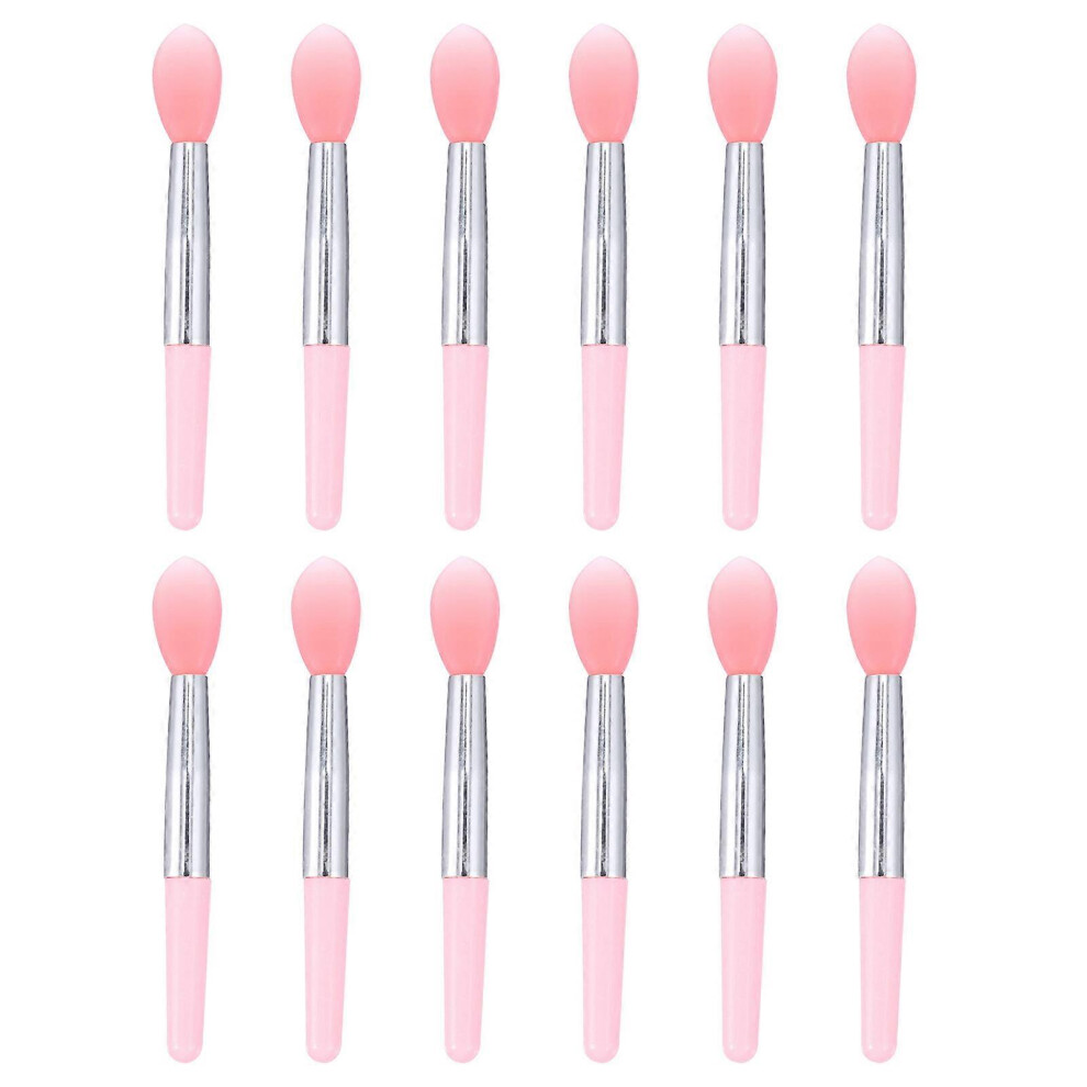 Kricely (As Show, One Size) 12Pcs Silicone Lip Brushes Makeup Lipstick Brushes Applicator Cosmetic Brush Set