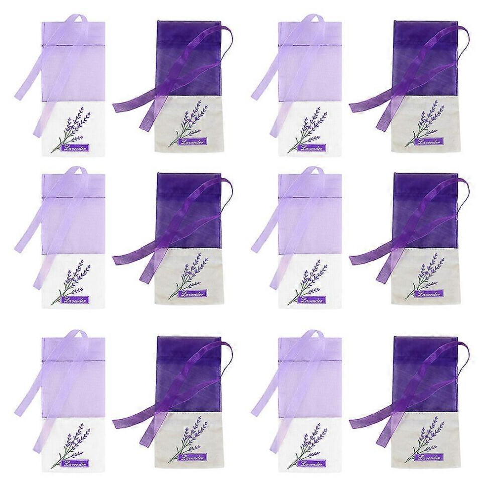 Kricely (As Show, One Size) 24Pcs Sachet Bags Bags Closet Drawers Freshener Empty Bags Lavender