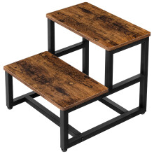 HOOBRO Opstapje voor kinderen Peuter opstapje Kinder zindelijkheidstraining Houten krukje voor badkamer keuken slaapkamer stevig en stabiel rustiek b