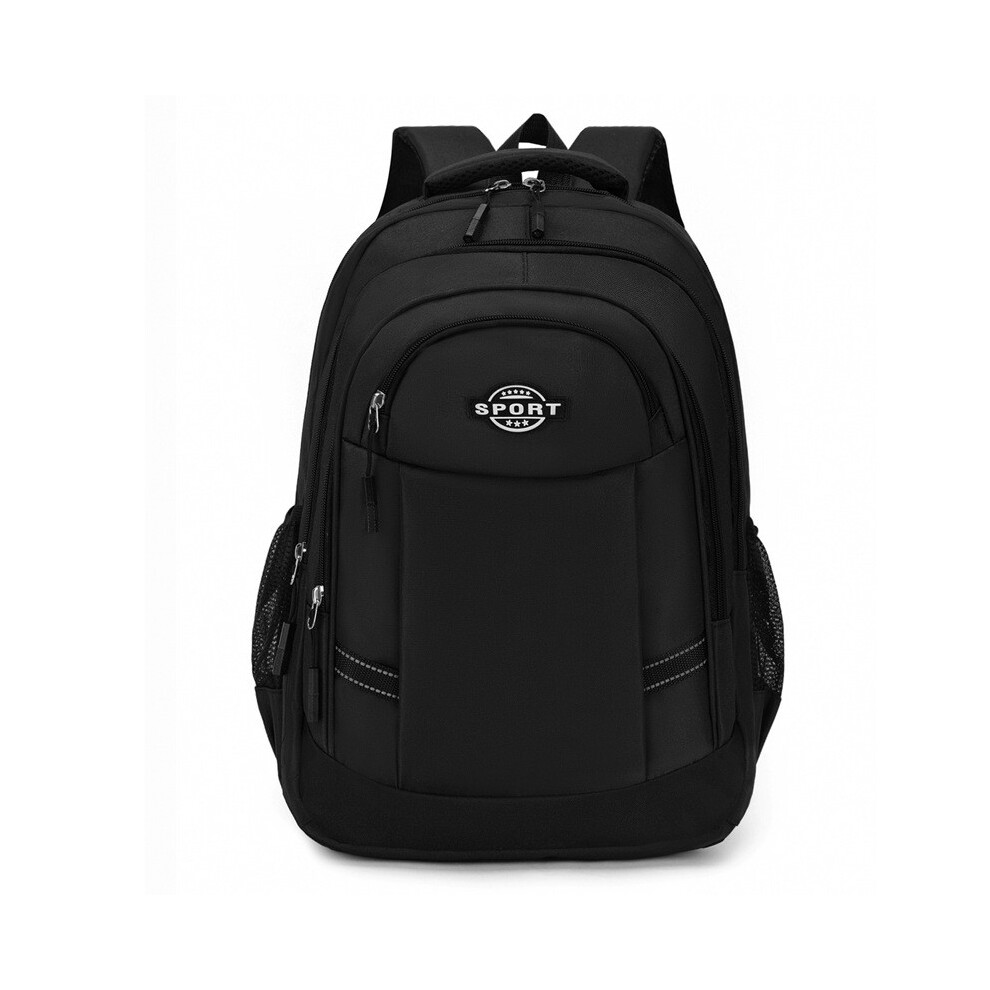 (Black) Backpack Oxford Breathable With 16In Laptop Compartment For Schoolbag Travel Black