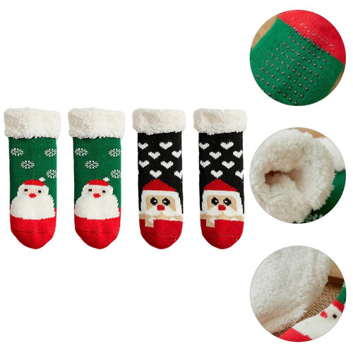 (As show, One size) 2pair Kids Floor Socks 2