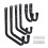 (As show, One size) 6pcs Metal Wall Hanger 1