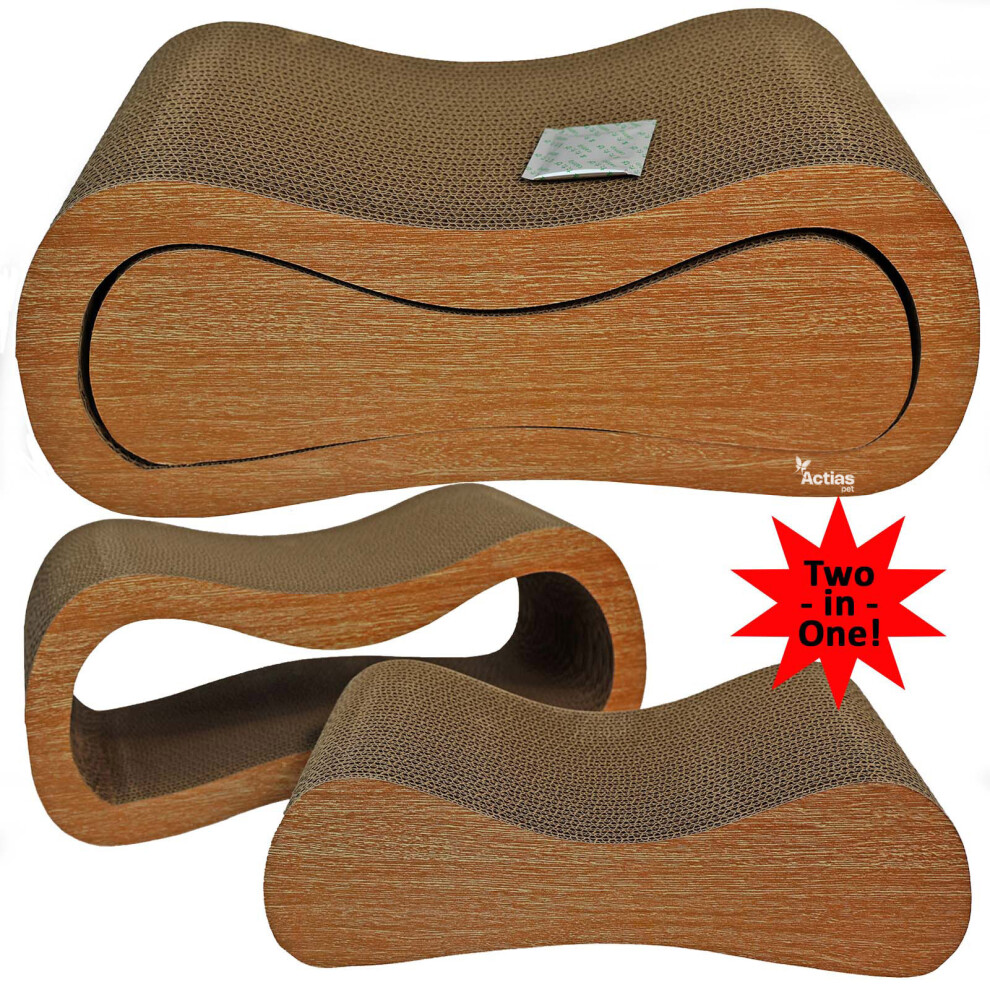 Actiaspet 2-In-1 Cardboard Cat Scratcher