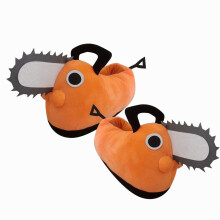 Man Pochita Chainsaw Plush Tug Warm Shoes Children Adult Non Slip Home Indoor