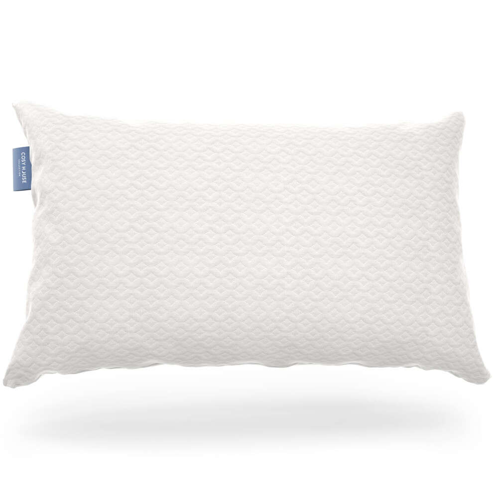 Cosy House Collection Luxury Rayon Derived from Bamboo Shredded Memory Foam Pillow - Adjustable & Removable Fill - Cool & Breathable Cover with Zipper