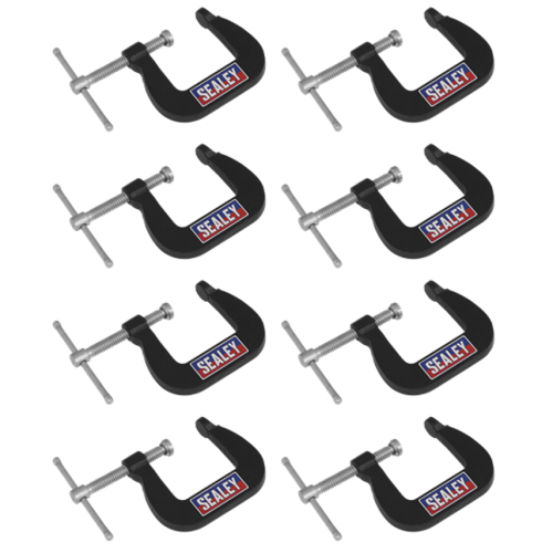 Sealey 8pc Set Junior C-Clamp 8pc Set - 28mm X 28mm