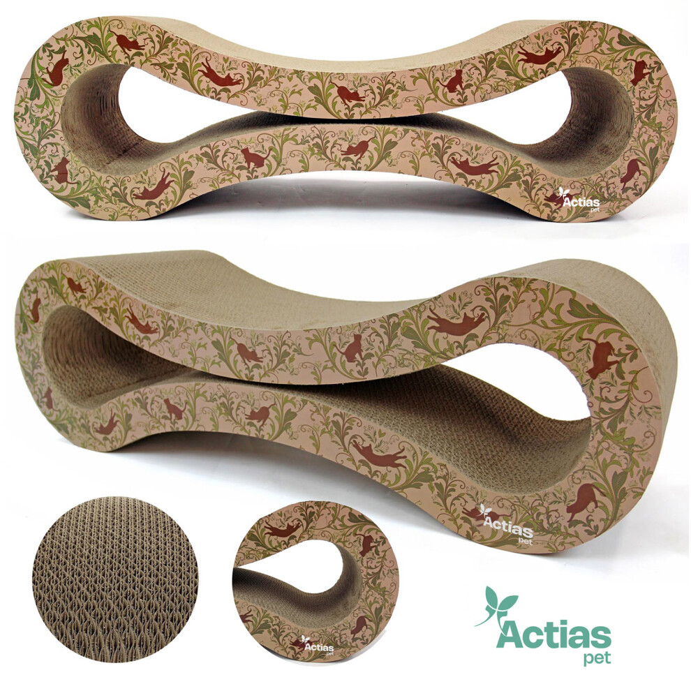 Cat Kitten Corrugated Cardboard Scratcher Scratching Pad Sofa Bed Large Durable - Image 3