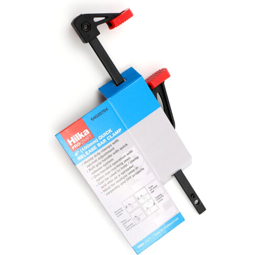 Hilka Hilka Quick Release Bar Clamp 4 Inch (100mm) - Red/Black 2