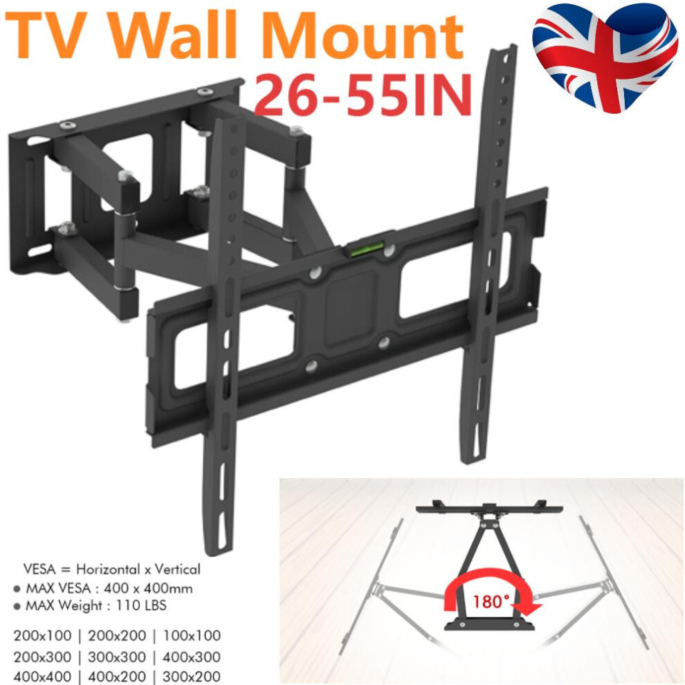 LCD LED TV Wall Bracket 26-55" Tilt & Swivel Stand Max.VESE 400*400