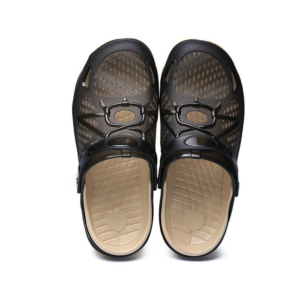 (Black, EU43) Clogs Garden Mens Sandals Beach Swim Barefoot Slip On Summer Water Shoes Size