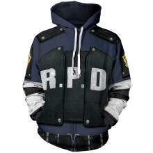 (L) Resident Hoodies Evil Leon Scott Kennedy 3d Printed Pullover Cosplay Jacket Coat