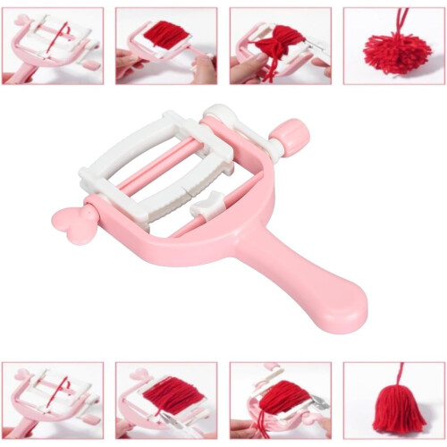 Small Handheld Portable Tassel Maker Making Tool Fluff Balls Maker Knitting Craft Making Kit 2