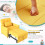(Yellow) YODOLLA Adjustable Sofa Bed Chair Sleep Armchair 4