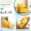 (Yellow) YODOLLA Adjustable Sofa Bed Chair Sleep Armchair 5