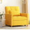 (Yellow) YODOLLA Adjustable Sofa Bed Chair Sleep Armchair 8