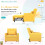 (Yellow) YODOLLA Adjustable Sofa Bed Chair Sleep Armchair 9