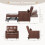 (Brown) YODOLLA Adjustable Sofa Bed Chair Sleep Armchair 3