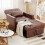 (Brown) YODOLLA Adjustable Sofa Bed Chair Sleep Armchair 1