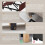(Brown) YODOLLA Adjustable Sofa Bed Chair Sleep Armchair 4
