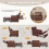 (Brown) YODOLLA Adjustable Sofa Bed Chair Sleep Armchair 5