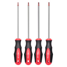 ROTATION 4PCS Magnetic Tip Torx Screwdriver Set  4 Torx Star Screwdrivers  T20  T25  T27  T30  Red Tip | Red  Gloss  S2 Steel