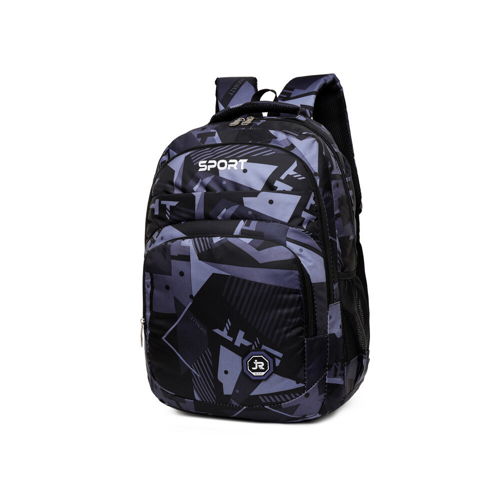 (Black) Backpack Camouflage Travel Oxford Big Capacity Laptop Compartment Breathable Black
