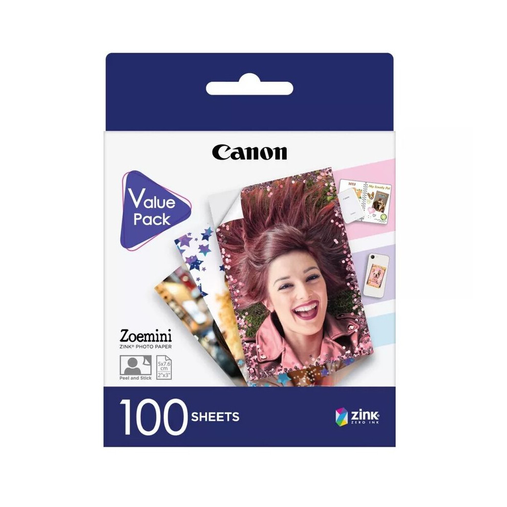 New Canon Zoemini Zink Photo Paper - Pack Of 100 Sheets Can3472