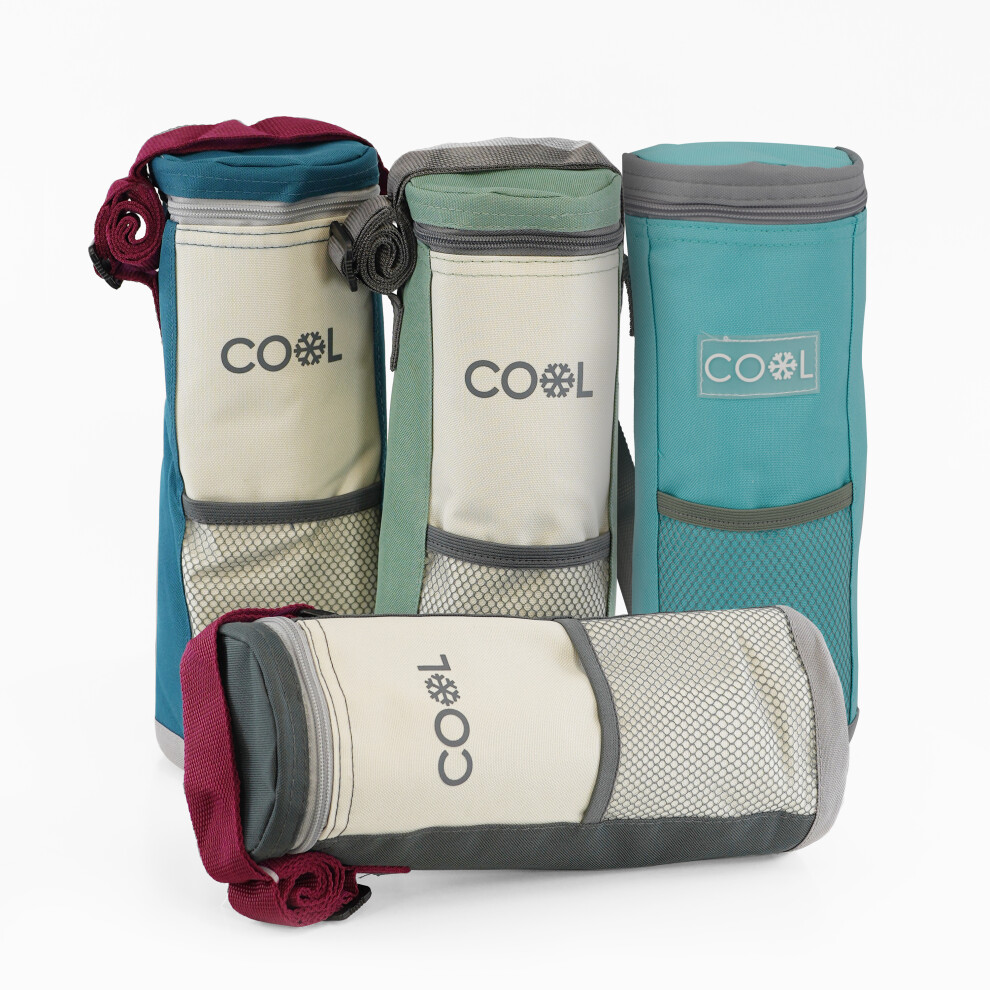 GEEZY 1.5L Bottle Insulated Cool Bag With Strap Drinks Wine Picnic Camp Carrier Cooler