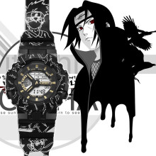 (StyleF) Cute Naruto Cartoon Fan Watch With Digital Display Suitable For All Waterproof Chinese Movement Electronic Origin
