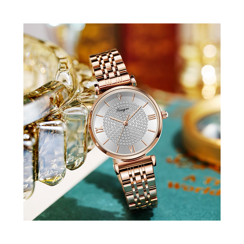 (StyleA) Starry Fashionable Ladies Sky Dial Wristwatch Diamondstudded Water Resistant-image-OPC-PH2WMWS-NEW