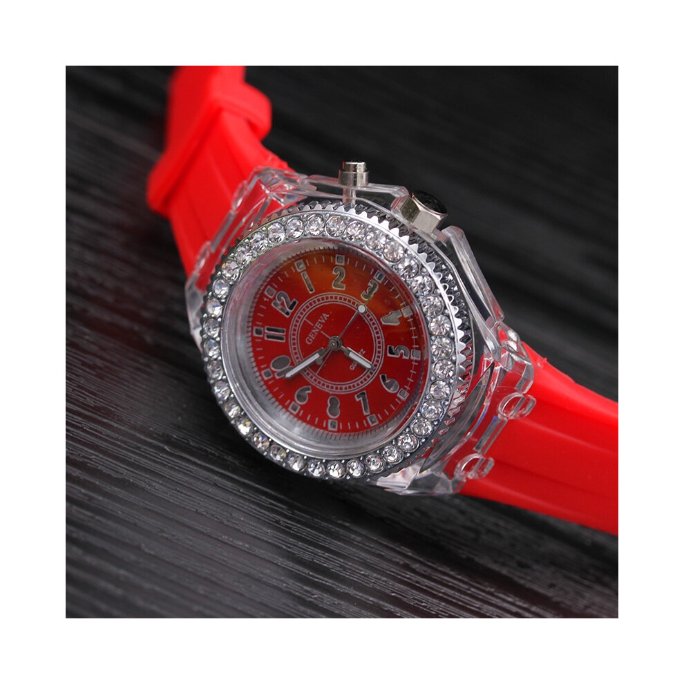 (Red) Style Korean Geneva Watch Men Luminous Led Diamond Gifts Wristwatch Christmas-image-OPC-PH2WNBT-NEW