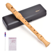 Instrument de nregistrare Eastar Soprano pentru copii Adul?i ncepatori Baroque Finger C Key Maple Recorder din lemn Recorder 3 piese cu carcasa