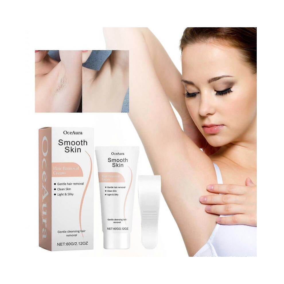 Smooth Skin Hair Removal Cream, Hair Removal Cream for Women & Men, Painless Bikini Hair Removal Gel, Skin friendly Painless Hair Removal Cream