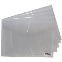 Press Stud Plastic Wallet 200 Micron A3 Clear 301531