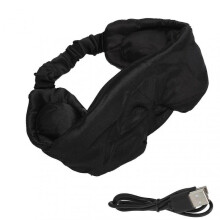 Silk Bluetooth 5.0 Wireless Eye Mask UltraThin Bluetooth Music Blackout Eye Mask for Listening to Songs and Calls(Black )