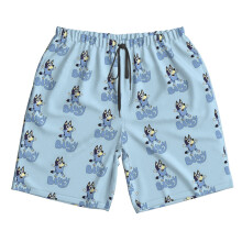 (Blueys, Blueys Dad, Classic T-shirt_8628) Famgem Men's Beach Shorts Hawaiian Swim Trunks with Pockets Quick Dry Board Swimwear Bathing Graphic Printed Suit for Surfing Lounge Running Gifts