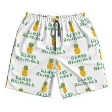 (Glass Animals 5_6147) Famgem Men's Beach Shorts Hawaiian Swim Trunks with Pockets Quick Dry Board Swimwear Bathing Graphic Printed Suit for Surfing Lounge Running Gifts