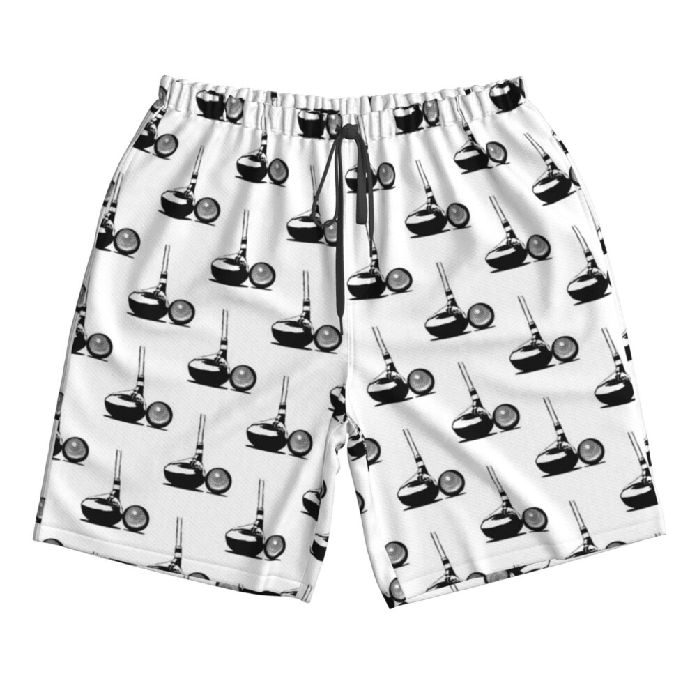 (Golf Club And Golf Ball _8278) Famgem Men's Beach Shorts Hawaiian Swim Trunks with Pockets Quick Dry Board Swimwear Bathing Graphic Printed Suit for-image-OPC-PH2XN7G-NEW