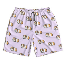 (Guinea Pig_3048) Famgem Men's Beach Shorts Hawaiian Swim Trunks with Pockets Quick Dry Board Swimwear Bathing Graphic Printed Suit for Surfing Lounge Running Gifts