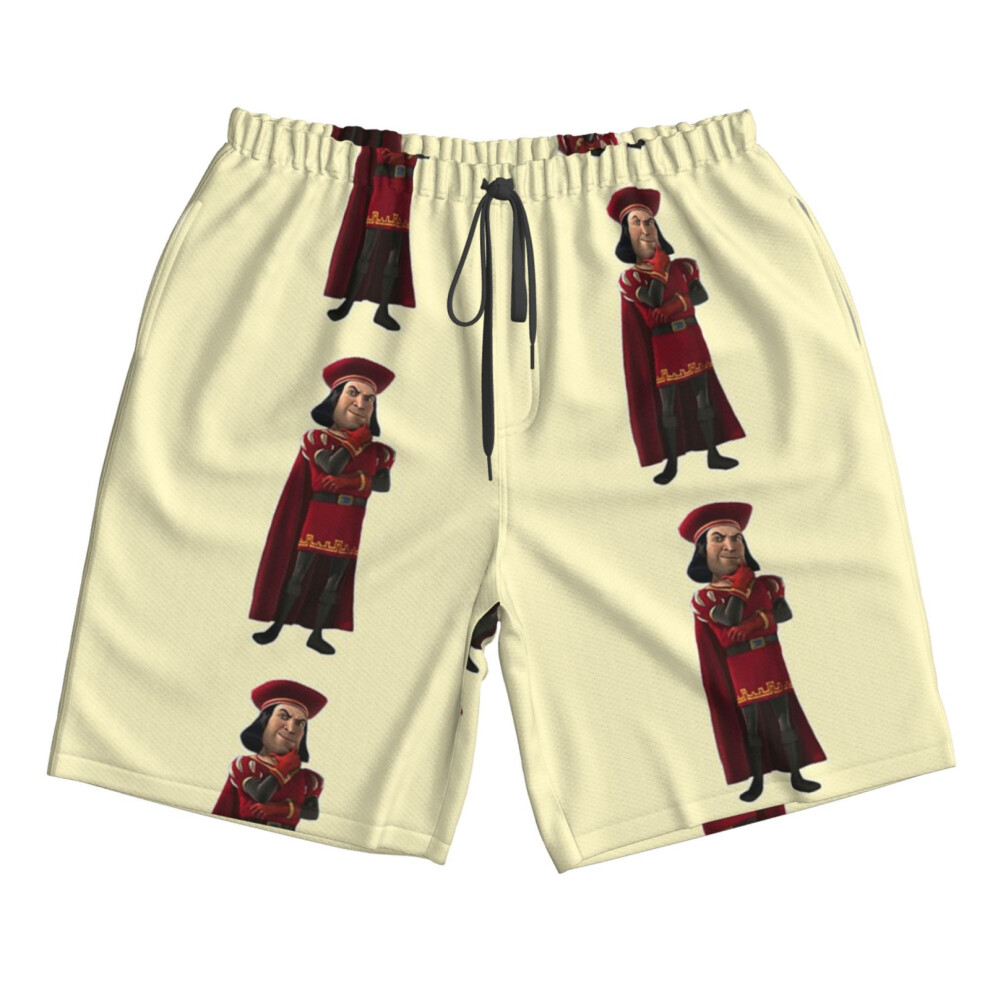 (Lord Farquaad_7190) Famgem Men's Beach Shorts Hawaiian Swim Trunks with Pockets Quick Dry Board Swimwear Bathing Graphic Printed Suit for Surfing Lou-image-OPC-PH2XQSH-NEW