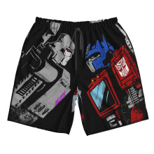 (Optimus Prime Megatron Transformers Full Color_22108) Famgem Men's Beach Shorts Hawaiian Swim Trunks with Pockets Quick Dry Board Swimwear Bathing Graphic Printed Suit for Surfing Lounge Running Gifts