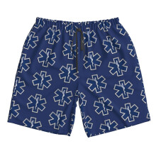 (Paramedic Star Of Life_8138) Famgem Men's Beach Shorts Hawaiian Swim Trunks with Pockets Quick Dry Board Swimwear Bathing Graphic Printed Suit for Surfing Lounge Running Gifts