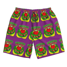 (Monster Munch PICKLED ONION_3675) Famgem Men's Beach Shorts Hawaiian Swim Trunks with Pockets Quick Dry Board Swimwear Bathing Graphic Printed Suit for Surfing Lounge Running Gifts