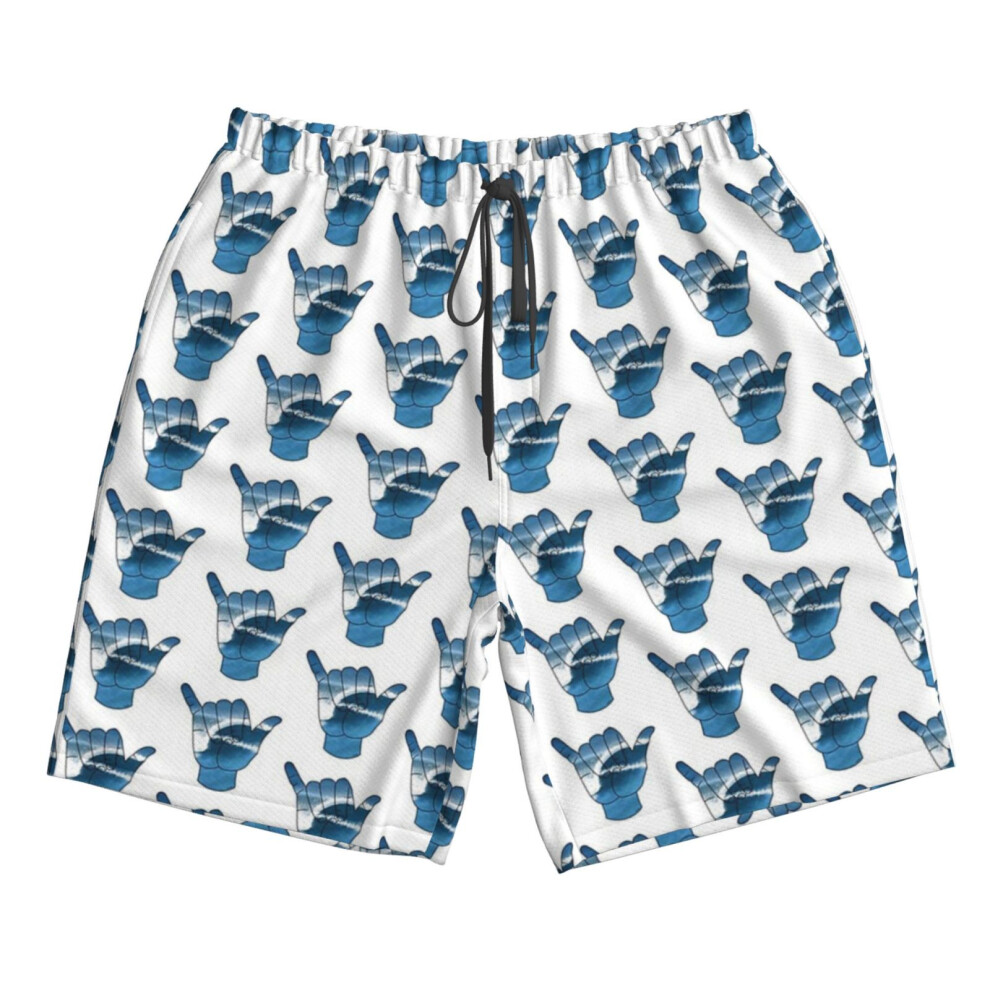 (Shaka Surf_7566) Famgem Men's Beach Shorts Hawaiian Swim Trunks with Pockets Quick Dry Board Swimwear Bathing Graphic Printed Suit for Surfing Lounge-image-OPC-PH2XSCT-NEW
