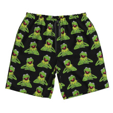 (Kermit The Frog Pattern_4763) Famgem Men's Beach Shorts Hawaiian Swim Trunks with Pockets Quick Dry Board Swimwear Bathing Graphic Printed Suit for Surfing Lounge Running Gifts