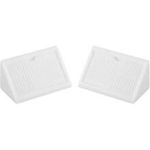 Plastic Corner Braces, Shelf Cabinet Door 90 Degree 4 Holes Angle Brackets with Cover,Pack of 24