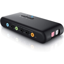 USB 7.1 external sound card 8-channel - 7.1 Channel USB Soundbox - Dynamic 3D Surround Sound - up to 8 speakers - simultaneous recording and playback