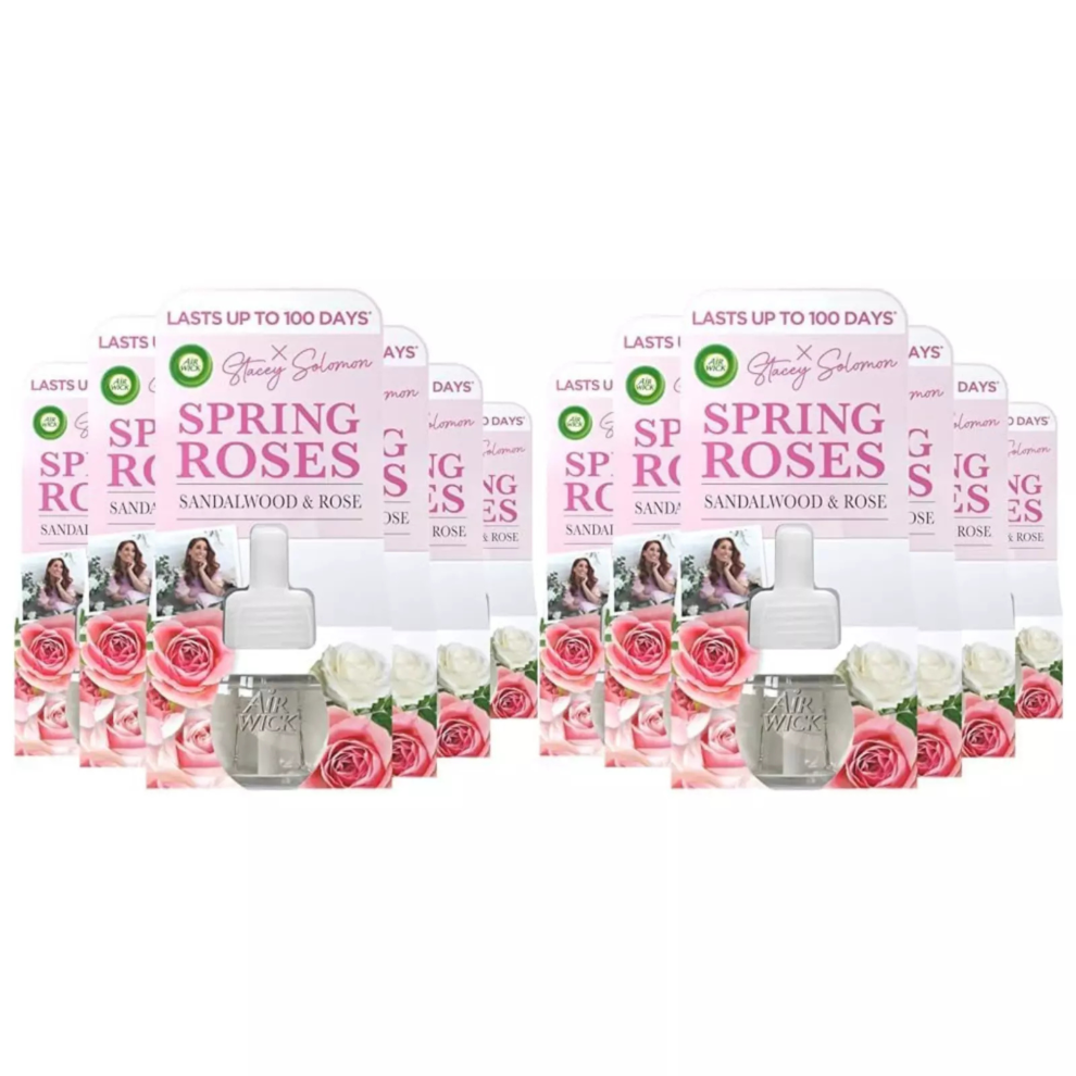 12 x Air Wick Spring Roses Air Freshener Plug In Diffuser Refills